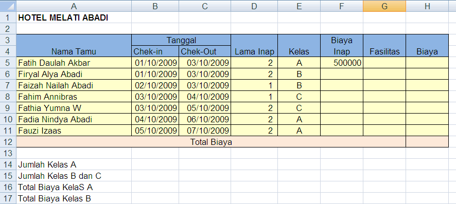 Contoh soal microsoft excel 2007 fungsi if excel